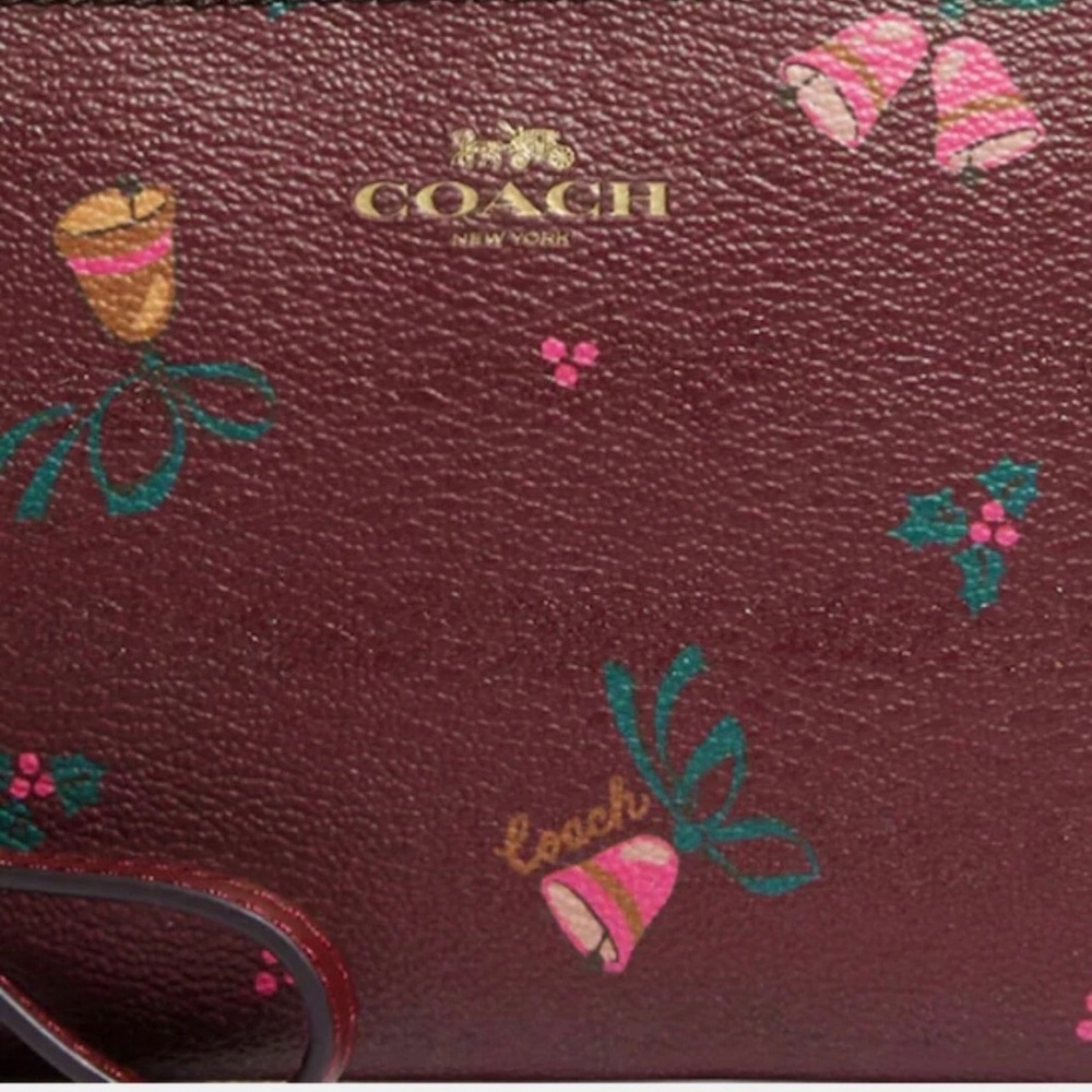 Coach Wristlet Purse with Holiday Bells NWT - Picture 7 of 7